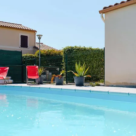 4 Pieces Avec Piscine Privee, Jardin, Garage, 7 Couchages, Narbonne-plage, Proche Commerces - Fr-1-409-21