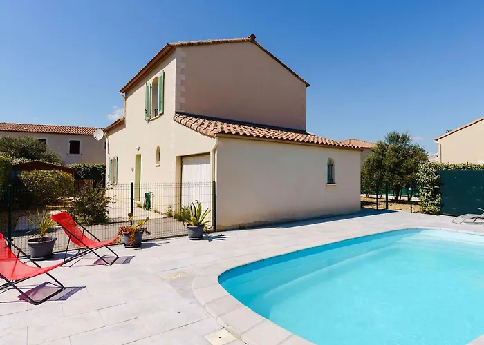 4 Pieces Avec Piscine Privee, Jardin, Garage, 7 Couchages, Narbonne-plage, Proche Commerces - Fr-1-409-21